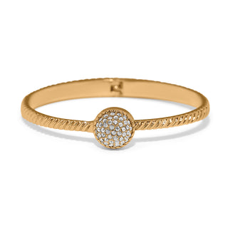 Brighton Illumina Celeste Dome Hinged Bangle gold plate crystals