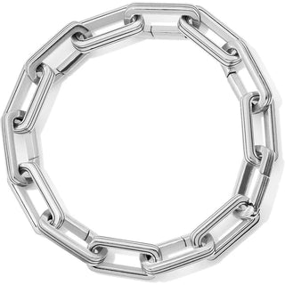 A silver-plated chain bracelet with lobster claw closure. Brighton
