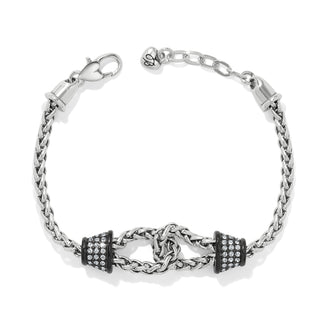 Brighton Merdian Ventus Bracelet rope silver plate black enamel crystals