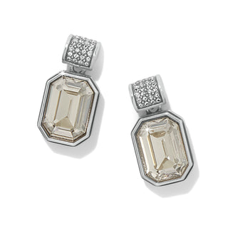 Brighton Meridian Aurora 67 Post Earrings beveled crystal silver plate