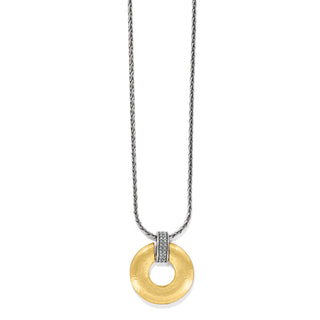 A small gold-plated geode design necklace with a lobster claw closure. Brighton