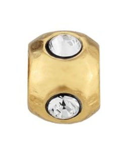 A gold-plated bead with a central larger bead and smaller surrounding beads, designed for use as a spacer bead in necklace making. Brighton Micro Mini Bead