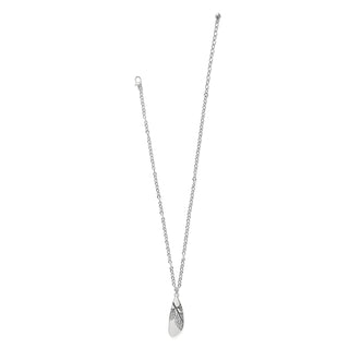 Brighton Natura Drop Necklace leaf pattern silver plated adjustable