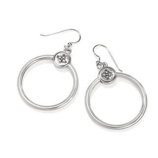 Brighton Pretty Tough Bold Heart Two Tone French Wire Earrings