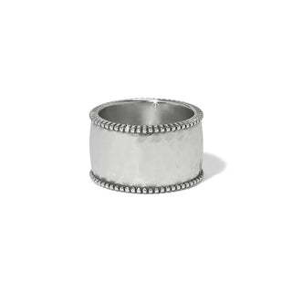 Brighton Pretty Tough Gem Wide Band Ring in Silver Aquamarine