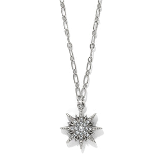 Brighton Radiant Star Short Necklace silver plate crystals