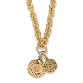 Brighton Token Lavish Link Charm Necklace, Gold