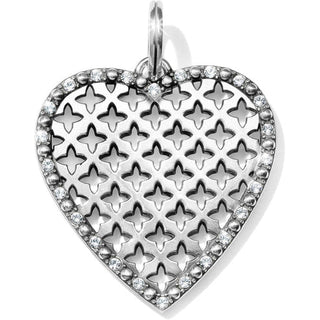 Brighton Trellis Heart Amulet silver charm