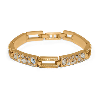 Brighton Trust Your Journey Golden Link Bracelet gold plated crystals