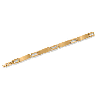 Brighton Trust Your Journey Golden Link Bracelet crystals gold plate 7 1/4" - 8 1/4" adjustable