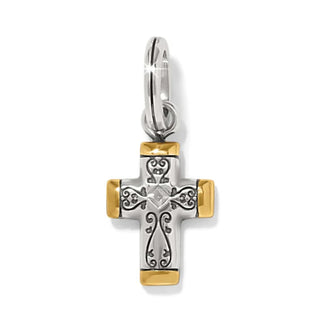 Brighton Venezia Cross Charm Silver & Gold