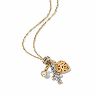 Brighton Venezia Cross Charm Silver & Gold