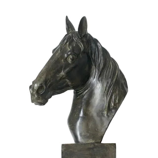 Bronze Horse Head Bust polyresin resin bronze black