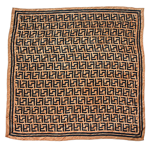 Bronze Patterned Printed Silky Scarf