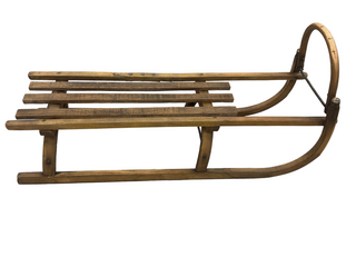 Wooden sled sleigh antique