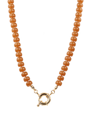 Brown Marble Bead Necklace