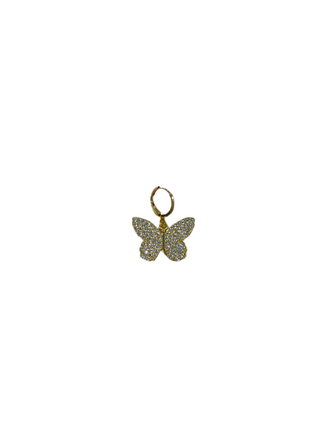 Butterfly with Crystals Scarf Charm
