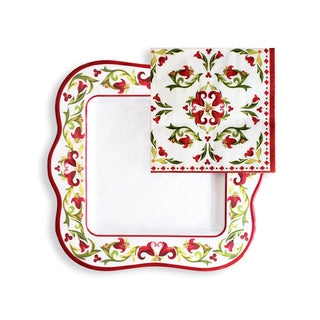 Le Cadeaux Vischio Decorative Napkin Holder & Cocktail Napkins Gift Set