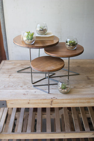 Round Wood & Wire Riser