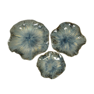 Pembroke Teal Lotus Leaf Wall Decor Assorted
