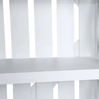 Brambleton White Slat Back Bookcase