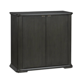 Callahan Bar Cabinet dark brown shelf ribbed