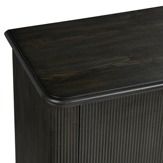 Callahan Bar Cabinet ribbed dark brown