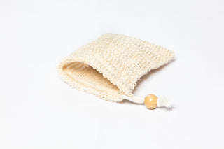 Cambric Soap Pouch with Bead