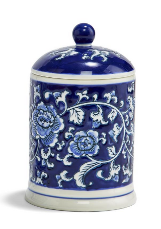 Canton Collection Candle with Gift Box Assorted soy wax environmental friendly ceramic lid navy blue and white