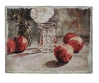 Canvas Wall Decor with Fruit and Vegetable Still Life Assorted apple mason jar
