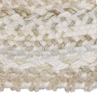 Capel Bayview Round Rug in Linen 8'10" ivory cream beige braid