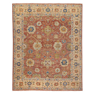 Capel Charise-Ziegler Terra Cotta 8'x10' Rug red blue gold floral flower beige