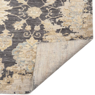 Capel Manor Pewter 9'x12'6" Rug gray dark blue yellow beige flower floral
