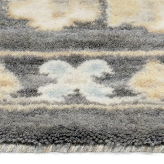 Capel Manor Pewter 9'x12'6" Rug gray beige blue yellow flower floral