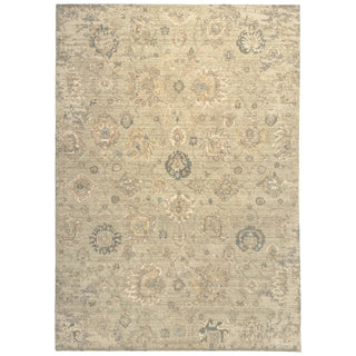 Capel Manor Sagefield 7'9"x10' Rug beige gray gold blue floral flower