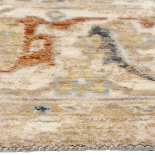 Capel Manor Taupe 9'x12'6" Rug
A rectangular vintage-style area rug with an intricate central medallion and traditional border pattern in muted beige, cream, light blue, and rust orange tones burnt orange gray