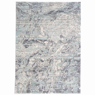 Capel Zenith Lava Ocean 7'10"x10' Rug grey light blue wave pattern
