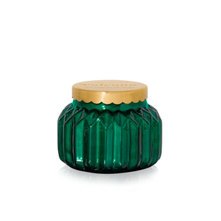 Capri Blue Volcano Royal Gem Petite Jar Candle Green glass jar with a gold lid on a white background