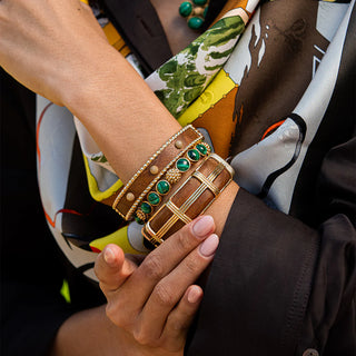 Capucine De Wulf Berry Small Hinged Bangle - Teak