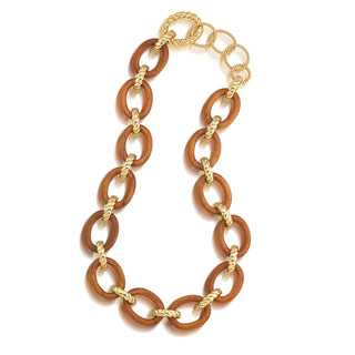 Capucine De Wulf Earth Goddess Link Necklace, 17"+2" - Teak