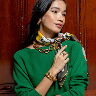 Capucine De Wulf Earth Goddess Link Necklace, 17"+2" - Teak