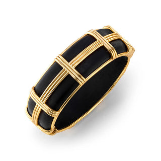 Capucine De Wulf Gaia Hinged Bangle, - Ebony