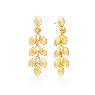 Capucine De Wulf Golden Laurel Dangle Earrings - Gold