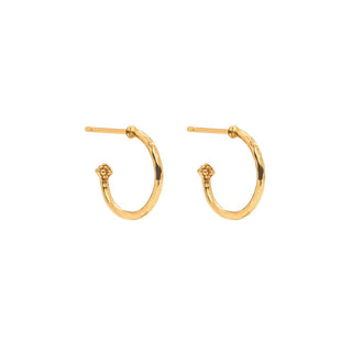 Capucine De Wulf Love Hoop Earrings with Heart Charm - Gold