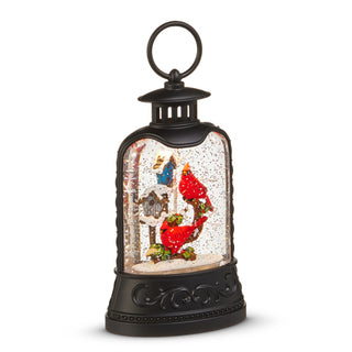 Cardinal and Birdhouse Lighted Water Lantern