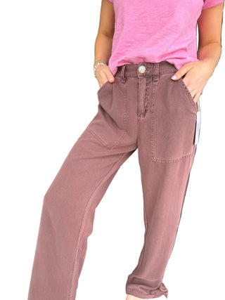 Casey Wide Leg Pant fig brown