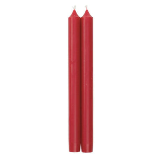 Caspari Crown 12" Candles, Red Set of 2 paraffin straight