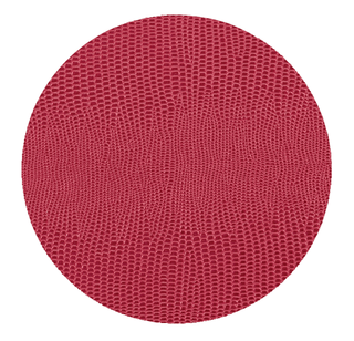 Caspari Felt-Backed Coasters Round Cranberry Lizard red