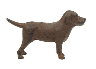 Cast Iron Lab in Brown statue labrador retriever