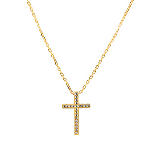 Celina Cross Pave CZ Necklace hypoallergenic nickel free waterproof tarnish free sensitive skin 